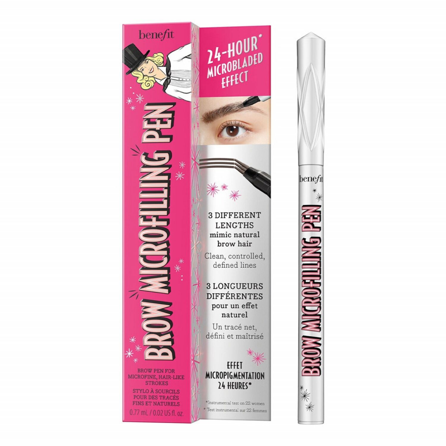 Creion pentru sprancene BeneFit Brow Microfiling Pen Medium Brown, 0,77 ml fotografia produsului View 3 L