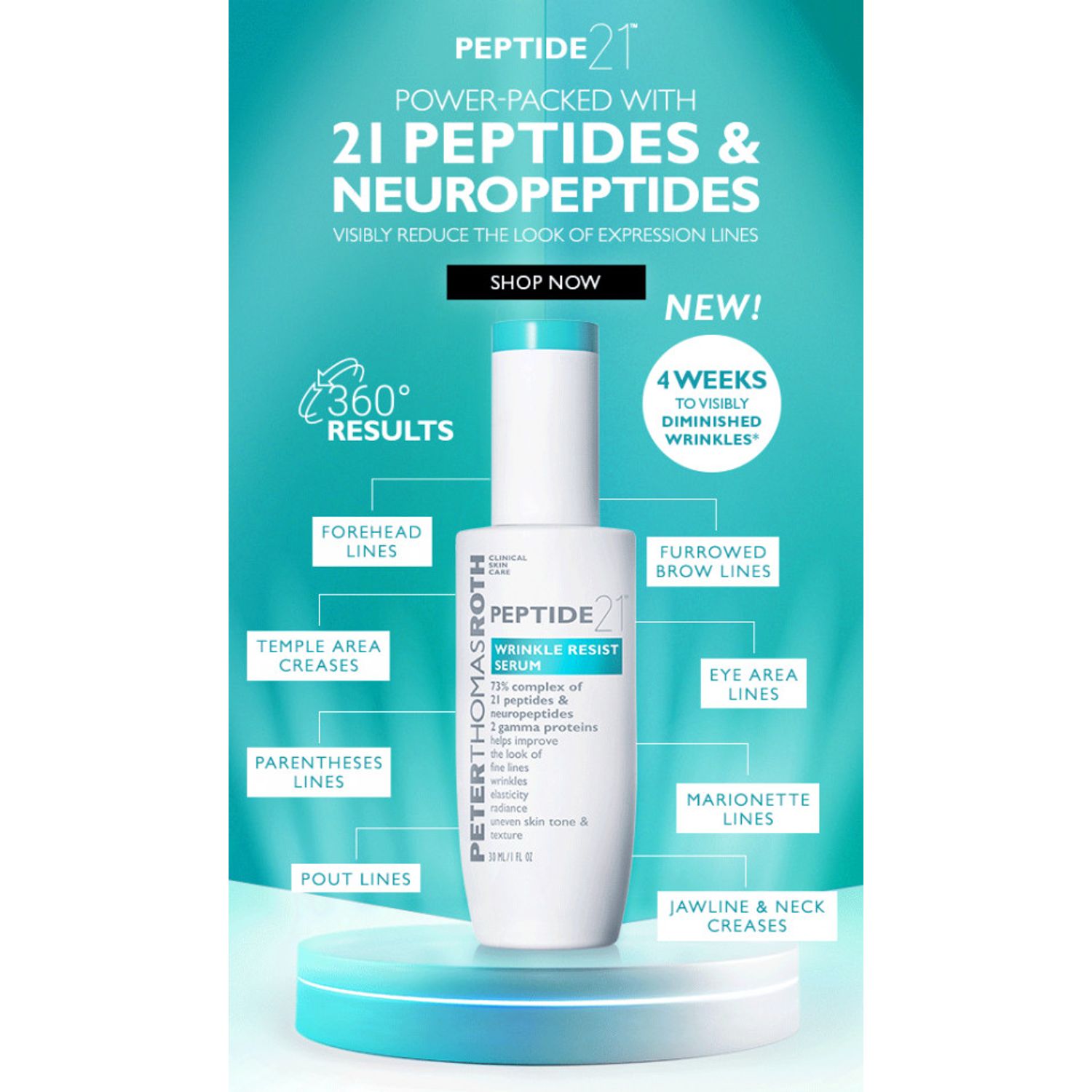 Ser antirid Peter Thomas Roth Peptide 21 Wrinkle Resist Serum, 30 Ml fotografia produsului View 3 L