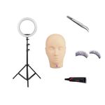 Kit gene false Cosmeticos de incepatori cu ring light, cap practica, gene false banda fotografia produsului