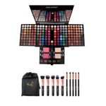 Trusa de machiaj 180 culori MISS ROSE cu set 10 pensule make up fotografia produsului