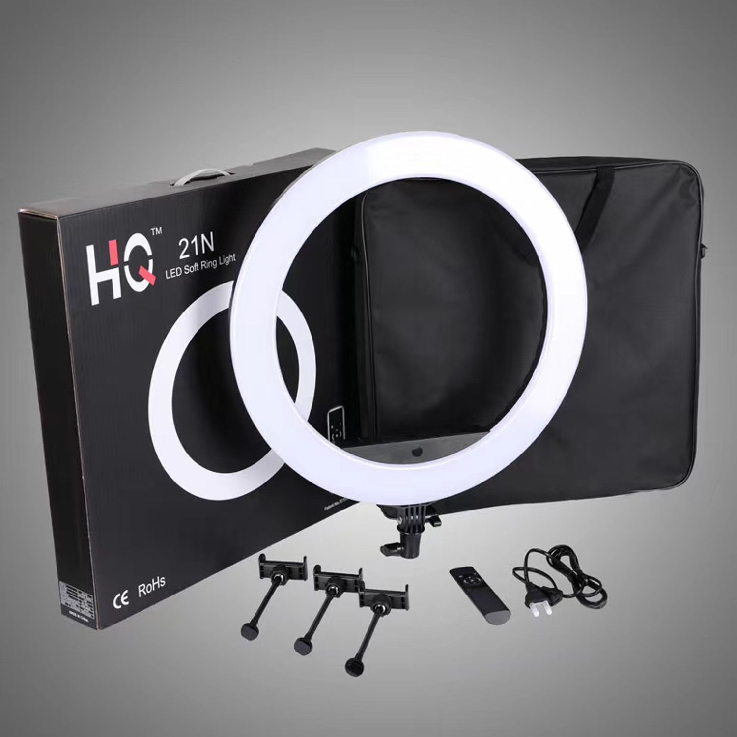 Ring Light led 52cm, cu trepied, 3suporti, 4 usb, telecomanda fotografia produsului View 3 L