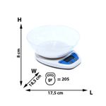 Cantar bucatarie cu bol, 5 kg, alb fotografia produsului View 3 S