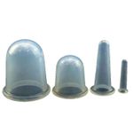 Set 4 ventuze silicon pentru masaj , transparent  eR D L fotografia produsului