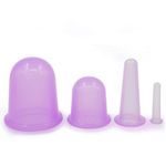 Set 4 ventuze silicon pentru masaj , violet , eR D L fotografia produsului