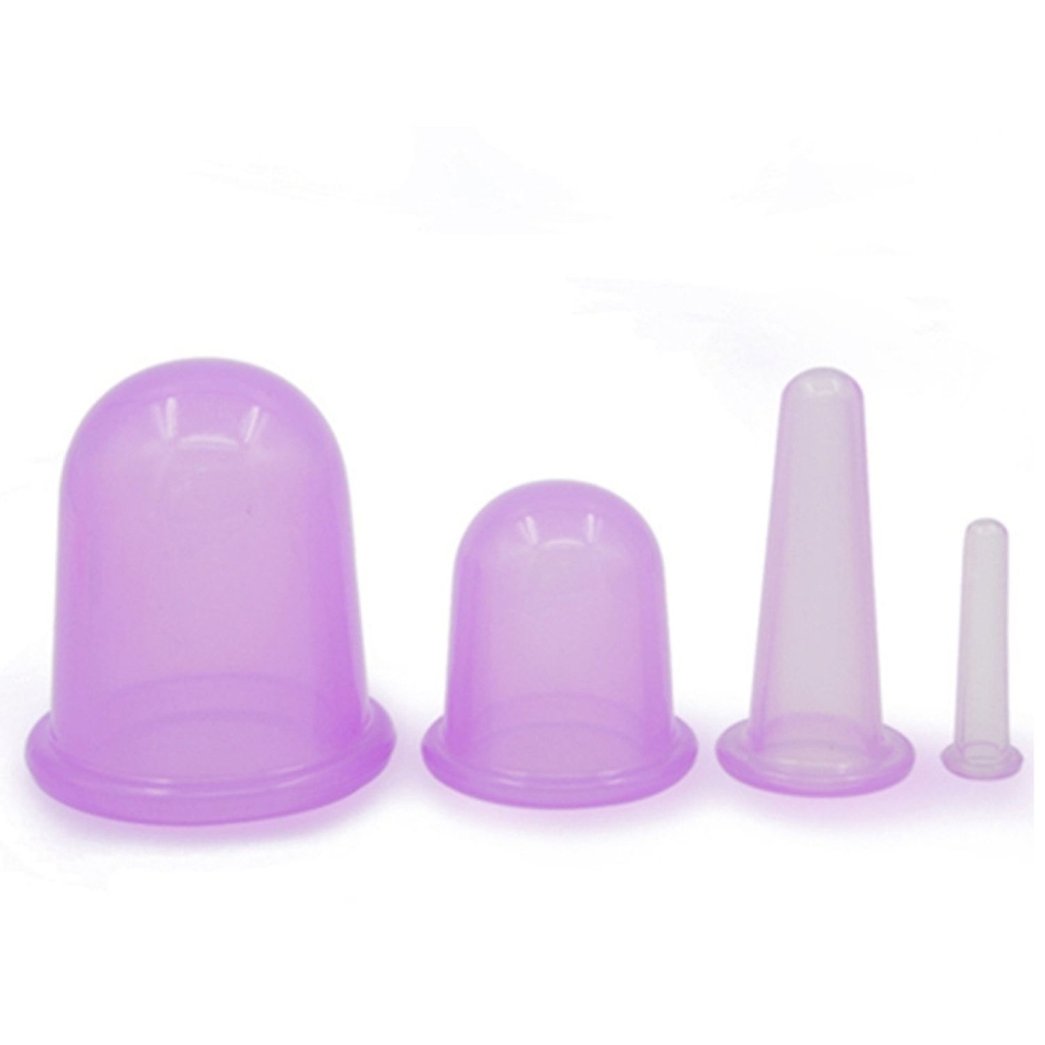 Set 4 ventuze silicon pentru masaj , violet , eR D L fotografia produsului