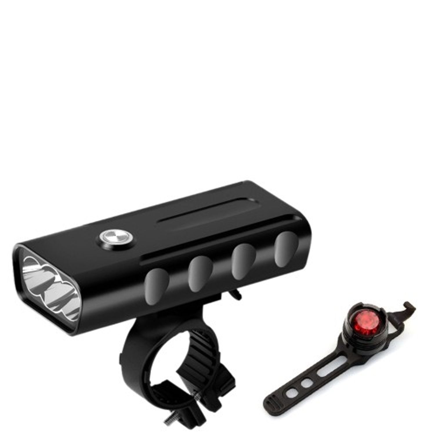 Set far reincarcabil USB cu baterie externa si stop ruby cu baterii , aliaj aluminiu fotografia produsului