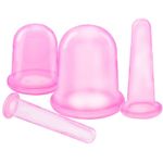 Set 4 ventuze silicon pentru masaj , roz fotografia produsului