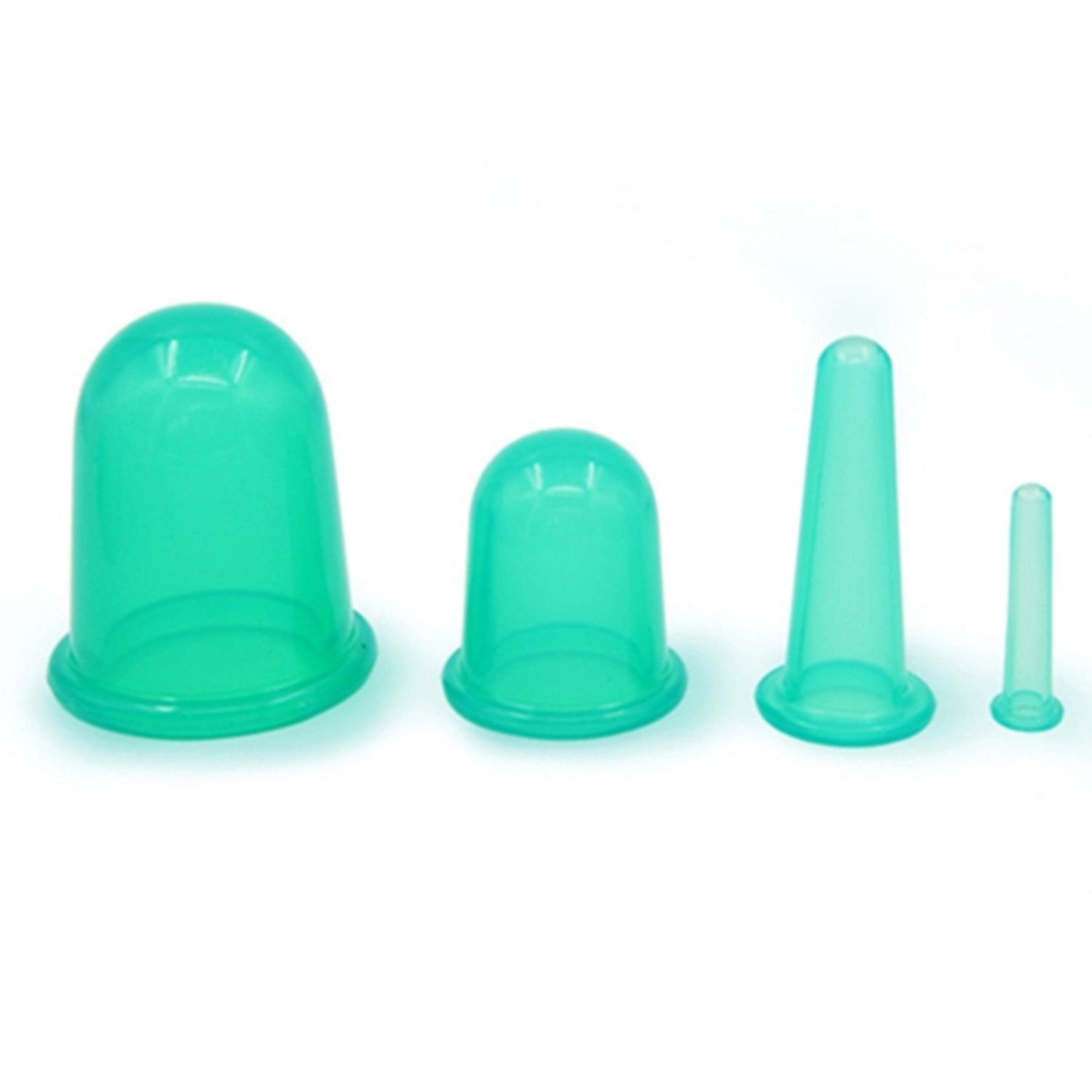 Set 4 ventuze silicon pentru masaj , verde , eR D L fotografia produsului