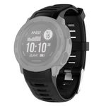 Curea silicon compatibil Garmin Instinct 22 mm , negru  eR D L fotografia produsului View 3 S