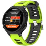 Curea silicon compatibil Garmin Forerunner 735 XT , 22 mm , Verde deschis/Negru  eR D L fotografia produsului View 3 S