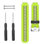 Curea silicon compatibil Garmin Forerunner 735 XT , 22 mm , Verde deschis/Negru  eR D L fotografia produsului
