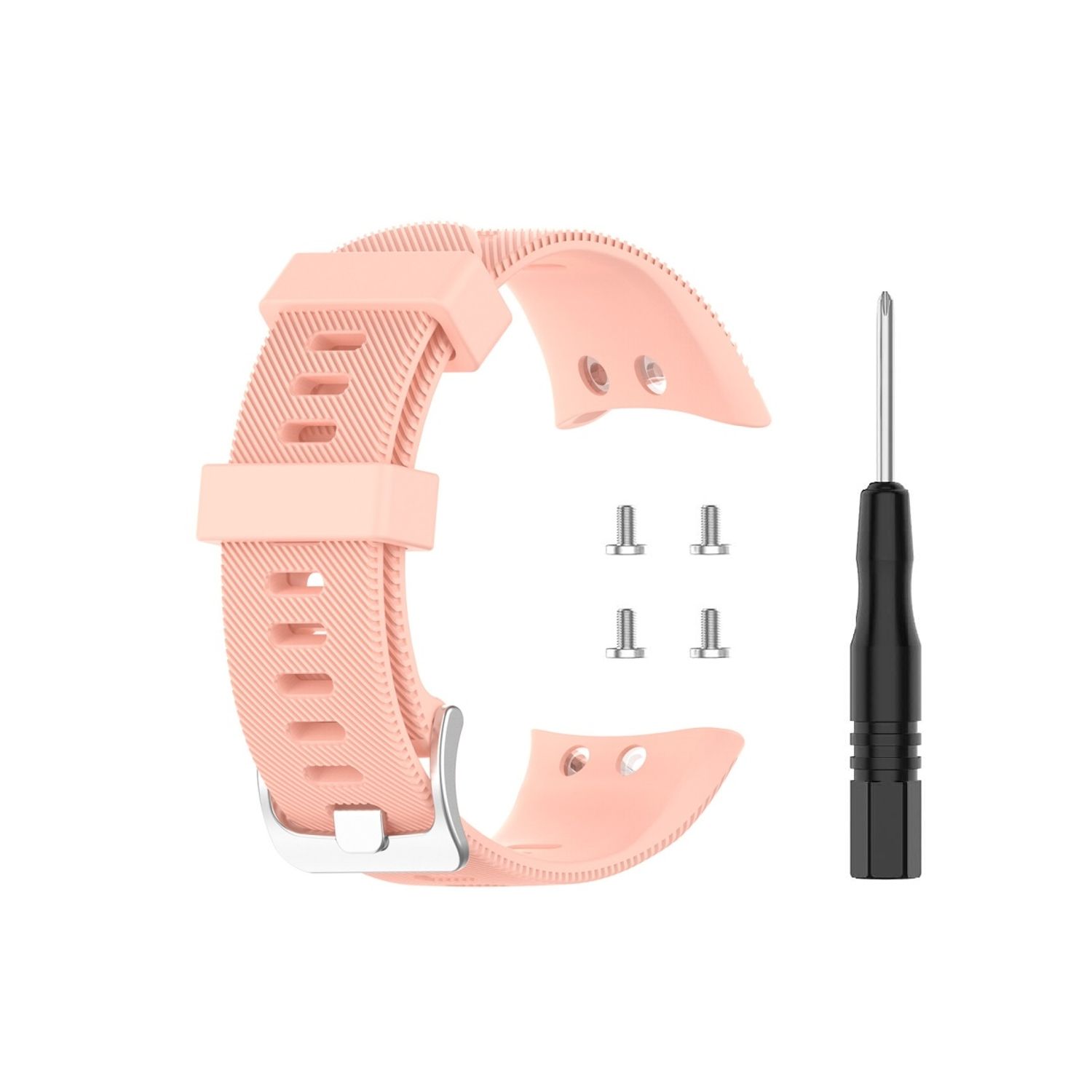Curea silicon compatibil Garmin Forerunner 45/45S , 25 mm , roz  eR D L fotografia produsului