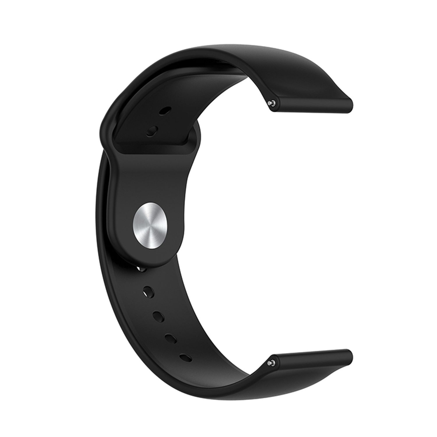 Curea silicon compatibil Samsung Galaxy Active, negru, 20mm, eR D L fotografia produsului View 2 L