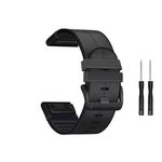 Curea piele exterior si silicon interior compatibila Garmin Fenix 6X, 26mm  eR D L fotografia produsului