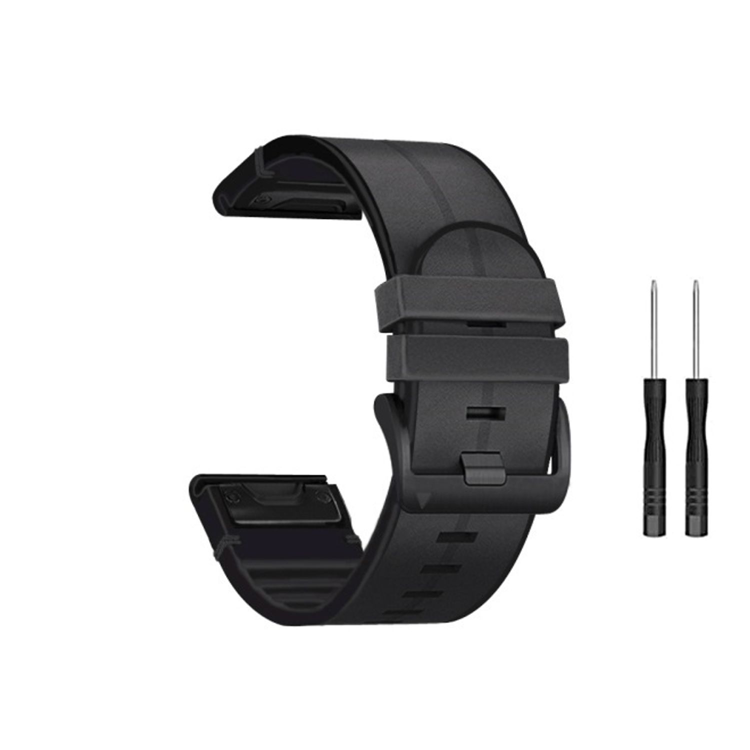 Curea piele exterior si silicon interior compatibila Garmin Fenix 6X, 26mm  eR D L fotografia produsului