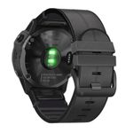Curea piele exterior si silicon interior compatibila Garmin Fenix 6X, 26mm  eR D L fotografia produsului View 5 S