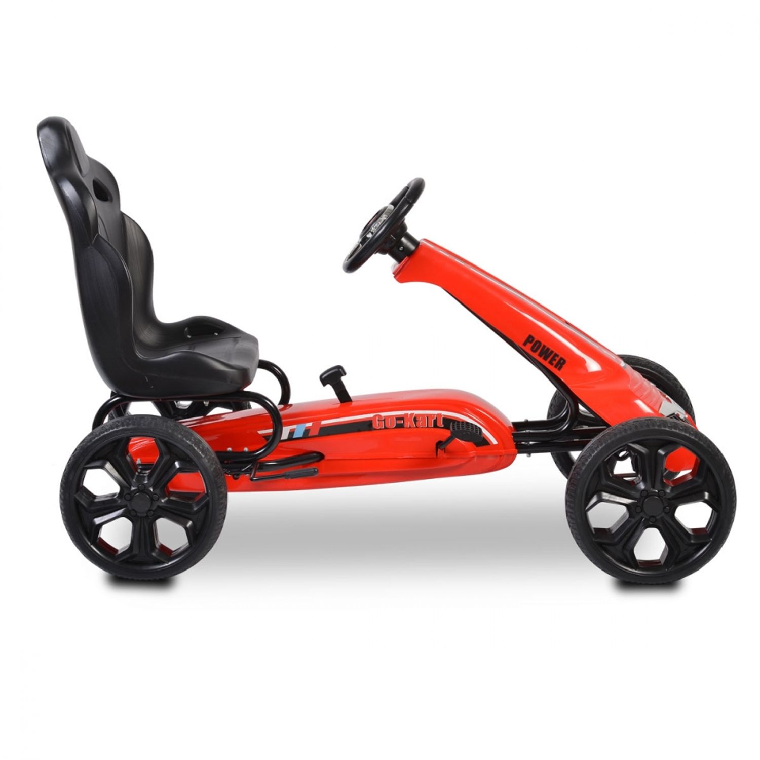Kart cu pedale si roti din cauciuc Olympus Rosu fotografia produsului View 3 L