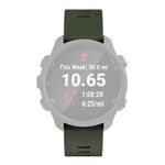 Curea silicon compatibila Garmin Forerunner 245 verde inchis  eR D L fotografia produsului View 2 S
