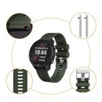 Curea silicon compatibila Garmin Forerunner 245 verde inchis  eR D L fotografia produsului View 4 S
