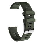 Curea silicon compatibila Garmin Forerunner 245 verde inchis  eR D L fotografia produsului View 5 S