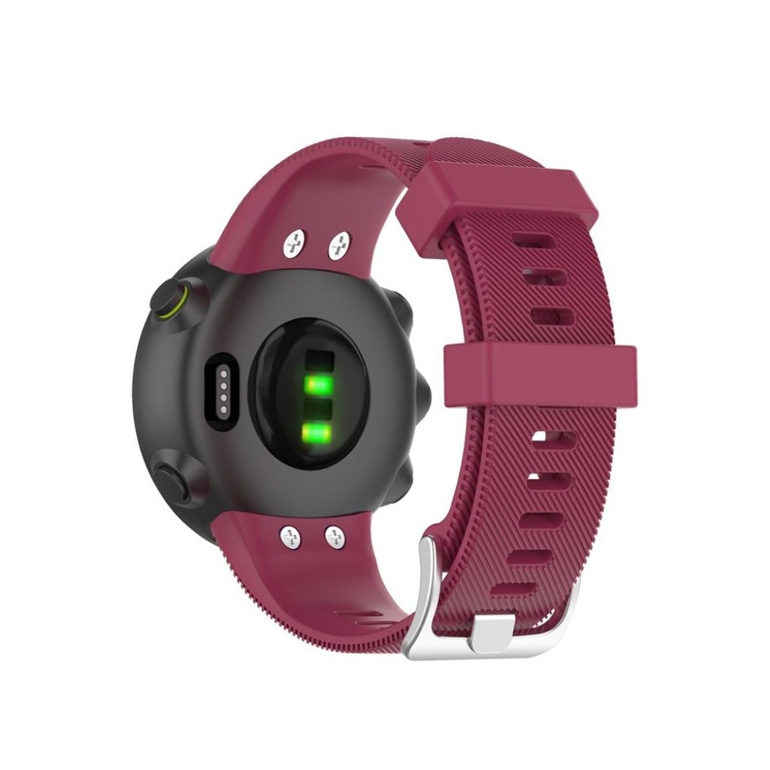 Curea silicon compatibil Garmin Forerunner 45/45S , 25 mm , red wine  eR D L fotografia produsului View 3 L
