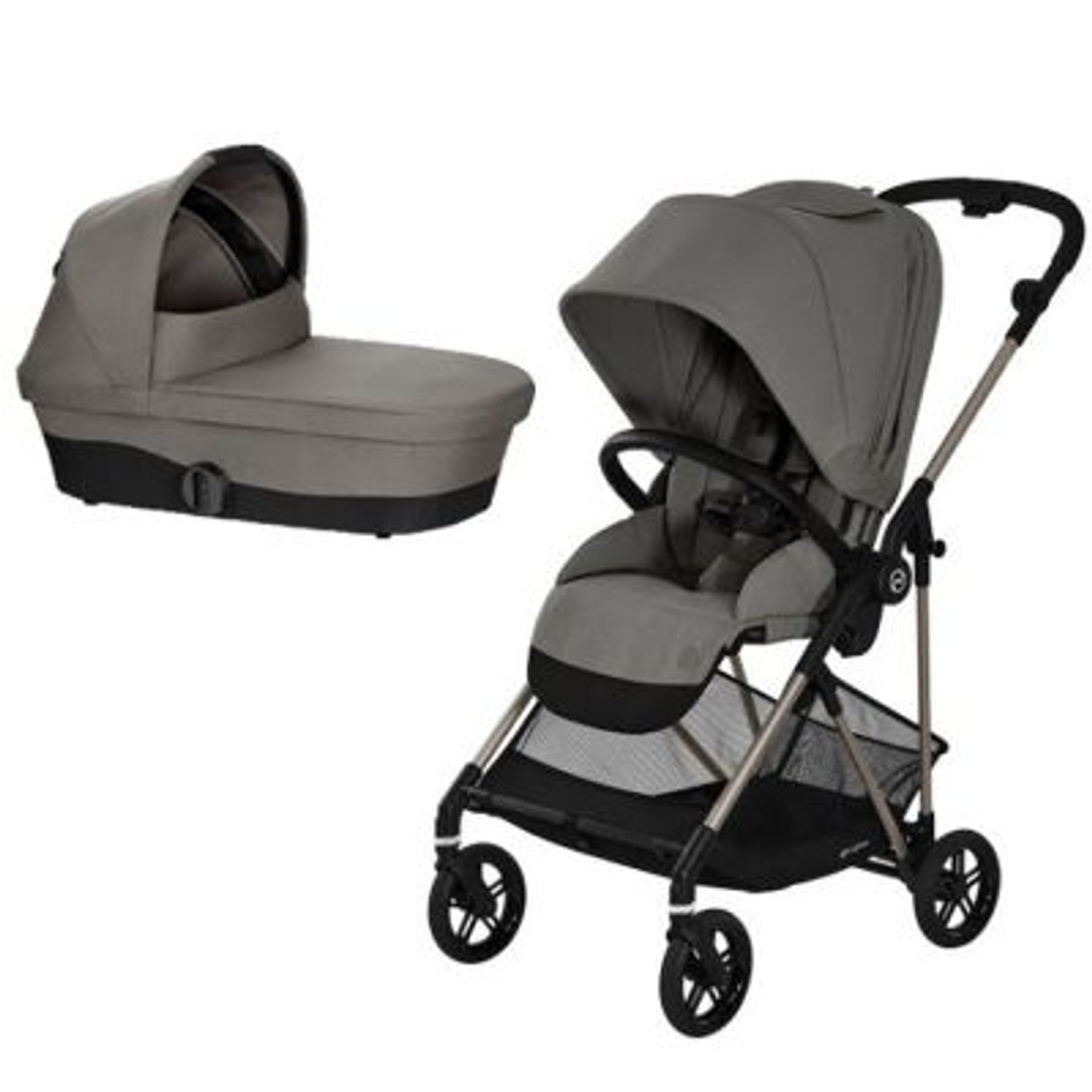 Carucior 2 in 1 Melio Cybex Soho Grey, include landou fotografia produsului