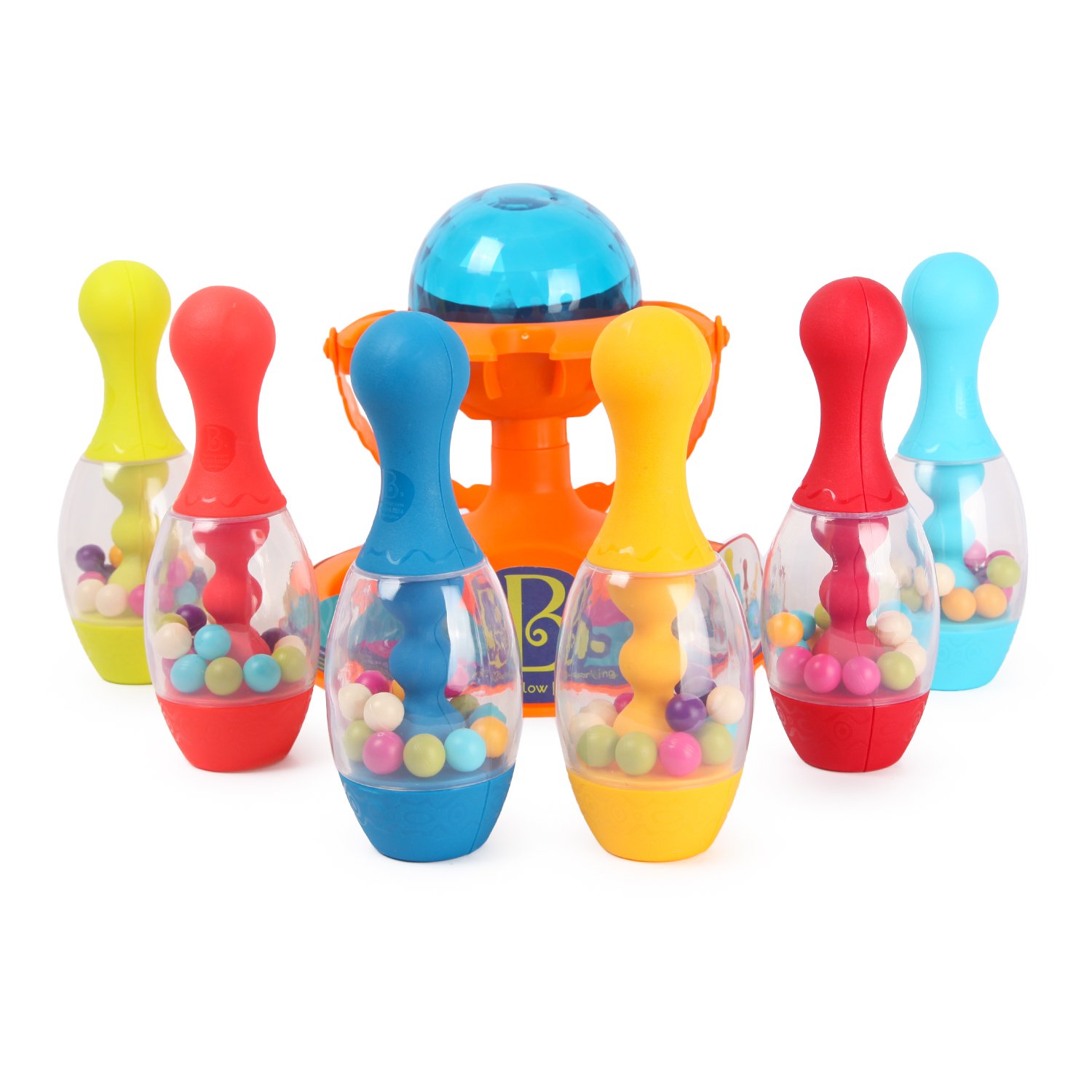 Set de joaca Battat Bowling cu lumini, 6 popice, minge, suport fotografia produsului View 2 L