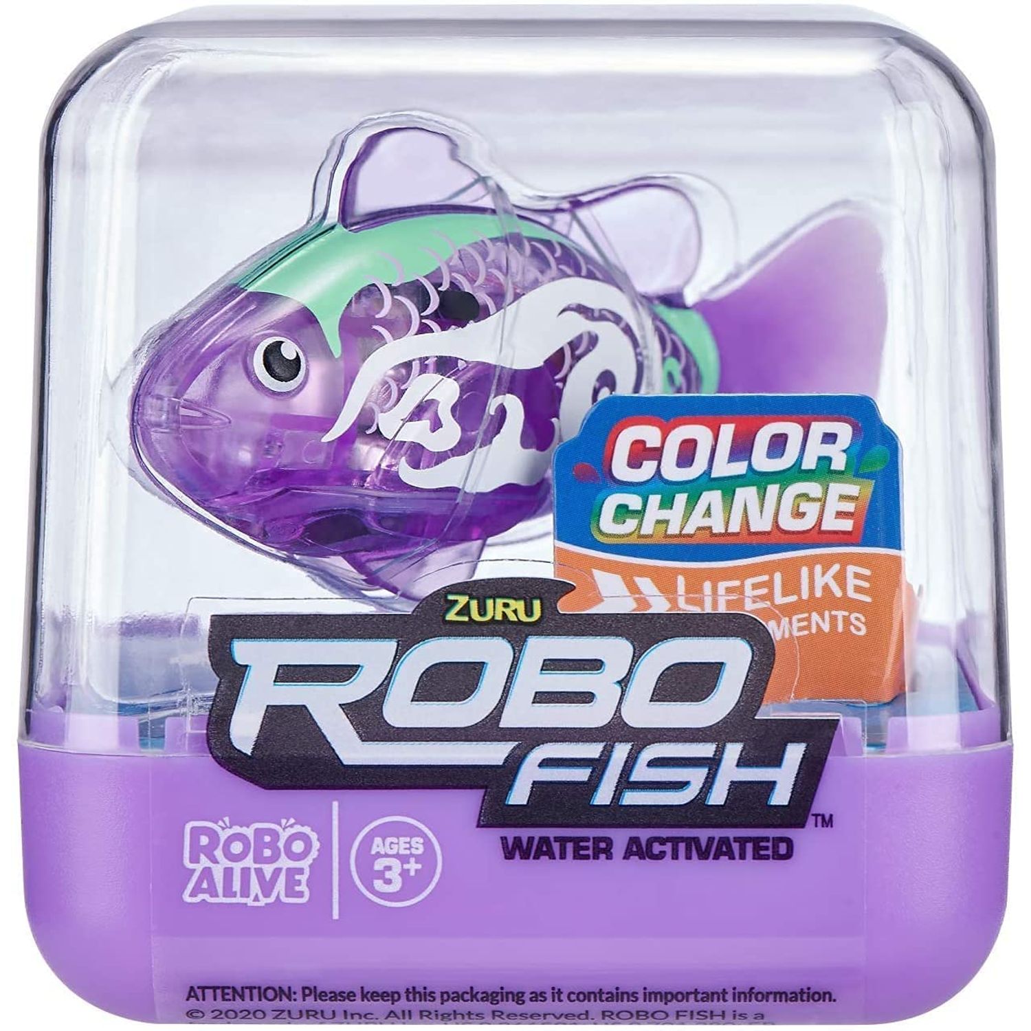 Jucarie interactiva Zuru RoboFish peste violet fotografia produsului