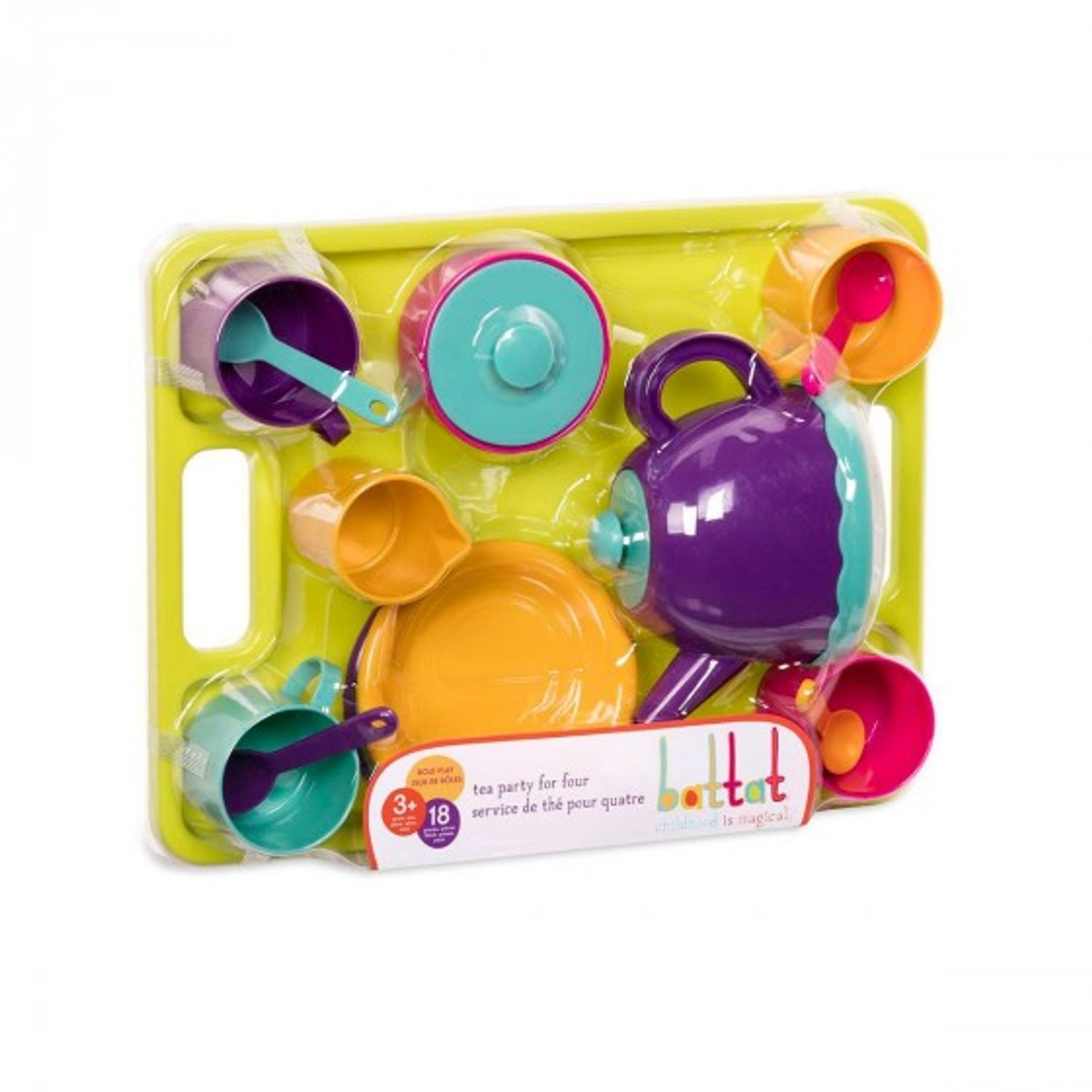 Set de jucarie Battat, vesela pentru ceai S2, 18 elemente fotografia produsului View 4 L