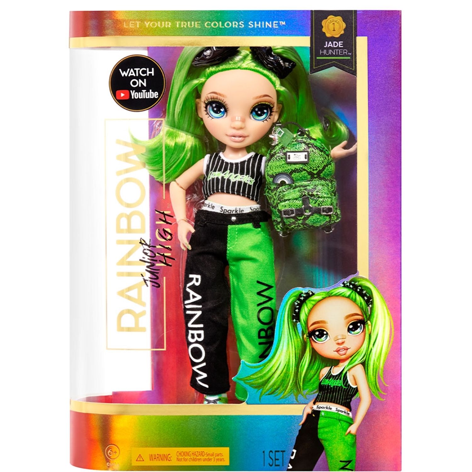 Papusa Rainbow High Junior Jade Hunter 23 cm (cu accesorii) fotografia produsului