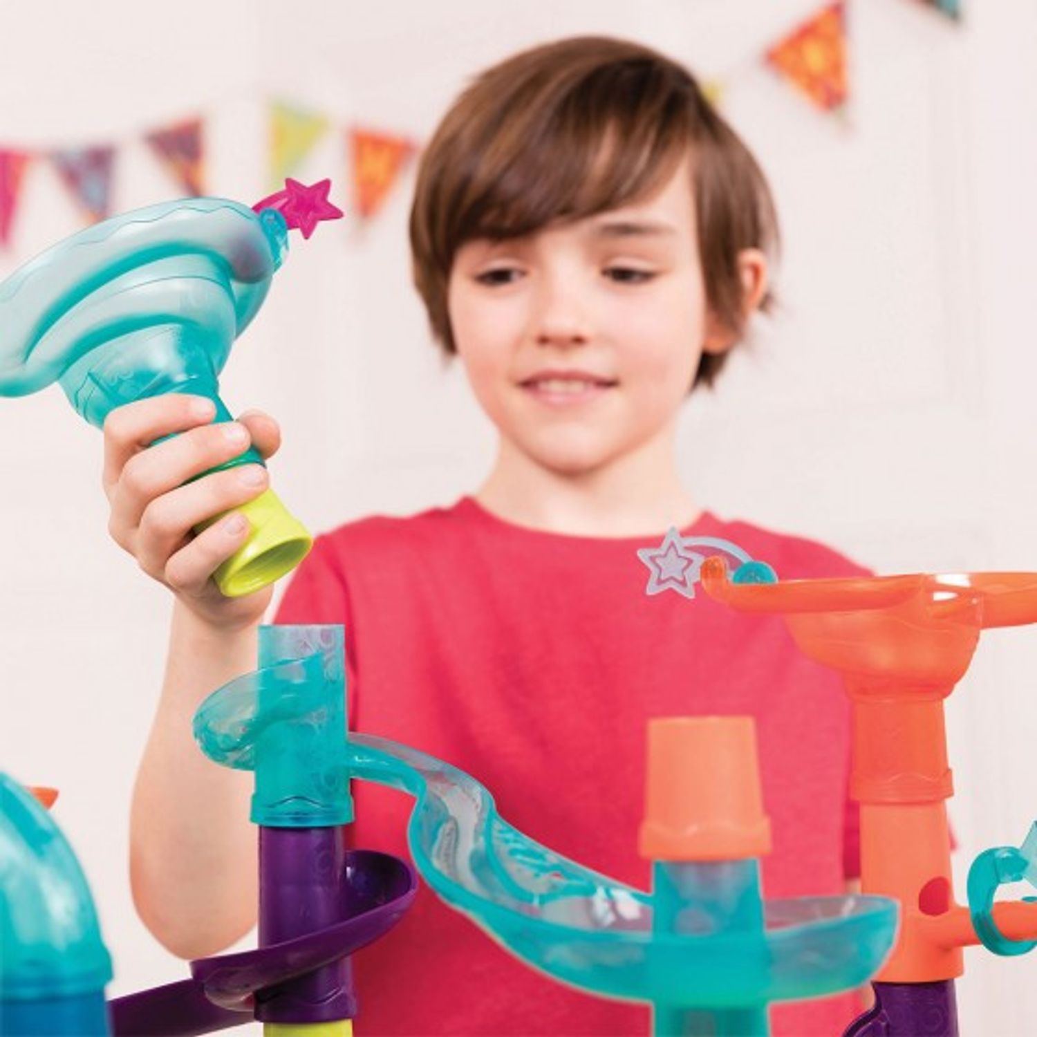 Set de joaca Battat constructor seria Marble Run Super Labirint, 38 piese fotografia produsului View 6 L
