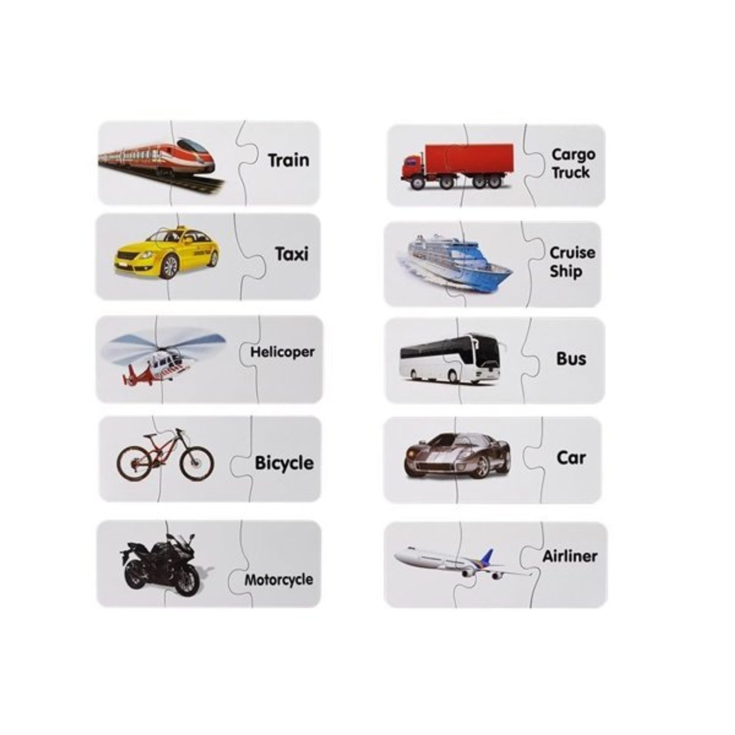 Puzzle educativ Transport 10 tipuri, 30 piese fotografia produsului View 2 L