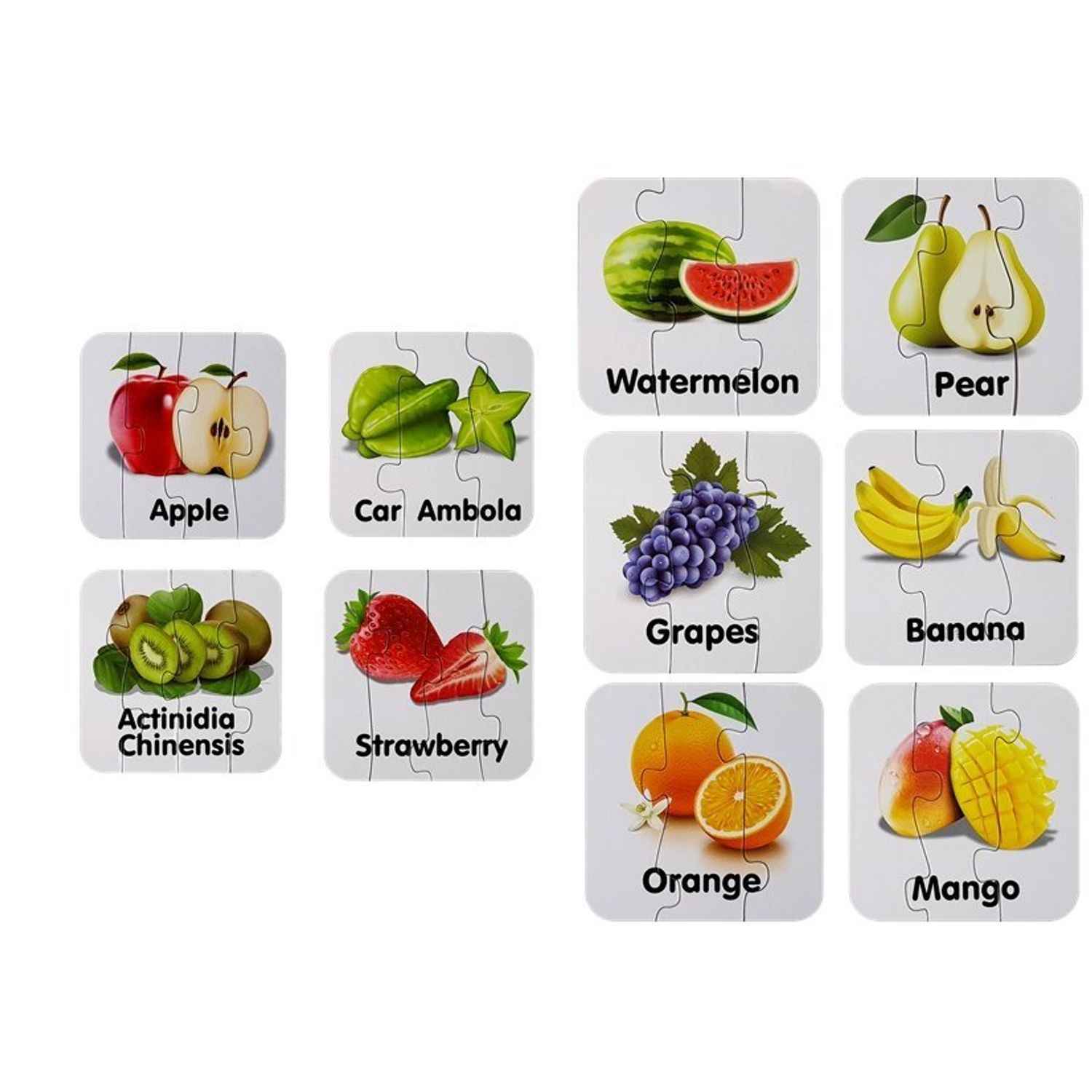 Puzzle educativ Fructe 10 tipuri, 33 piese fotografia produsului View 3 L