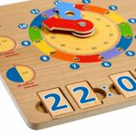 Set educational din lemn - Invatam Ceasul Lucy & Leo fotografia produsului View 3 S
