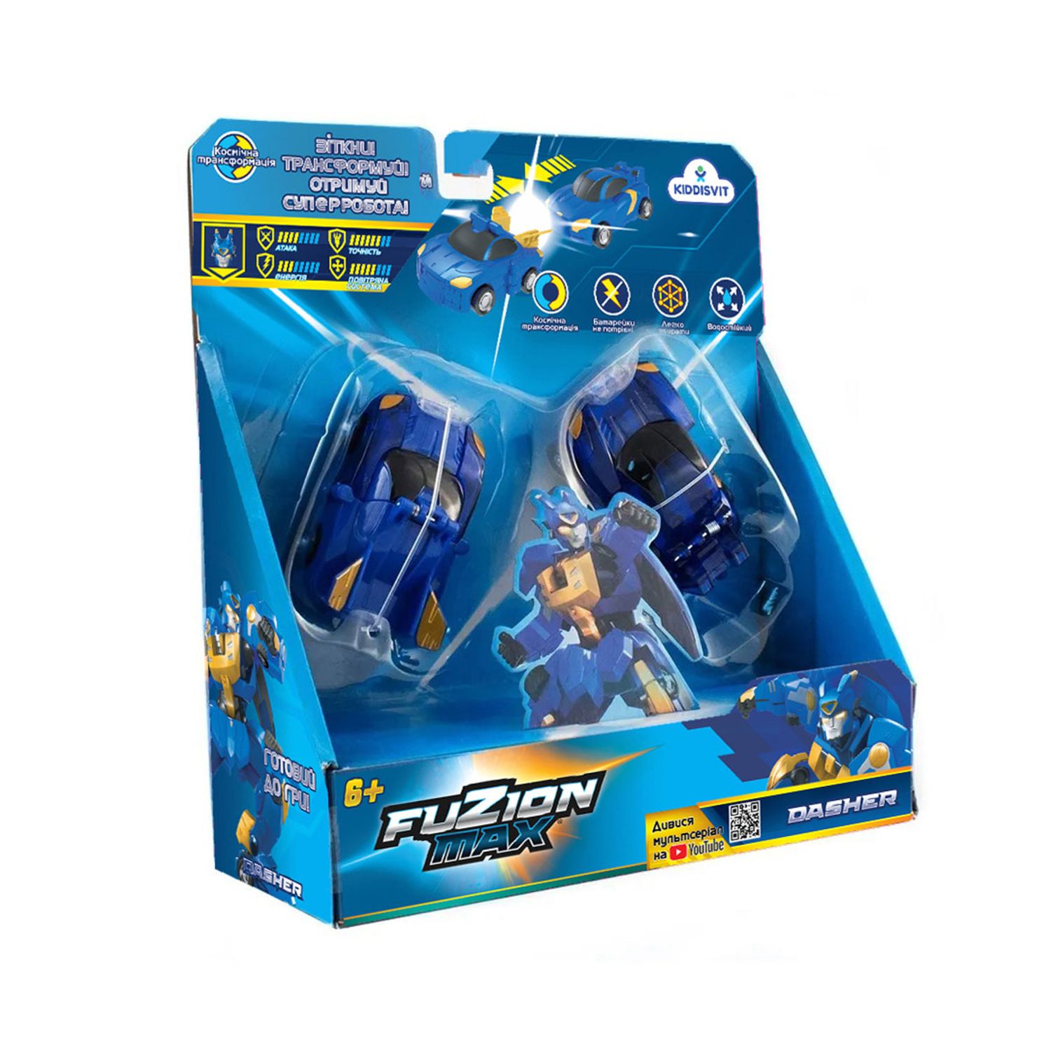 Set de joaca Fuzion Max Dasher Transformers Masini, albastru fotografia produsului View 2 L