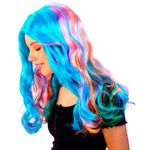 Peruca pentru fetite par lung multicolor Rainbow High fotografia produsului View 3 S