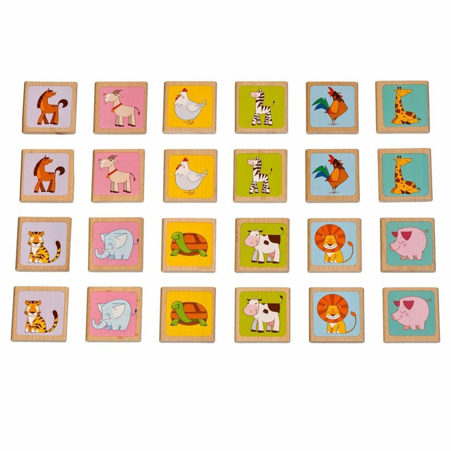Joc din lemn Memory - Animale (24 piese) Lucy & Leo fotografia produsului View 2 L