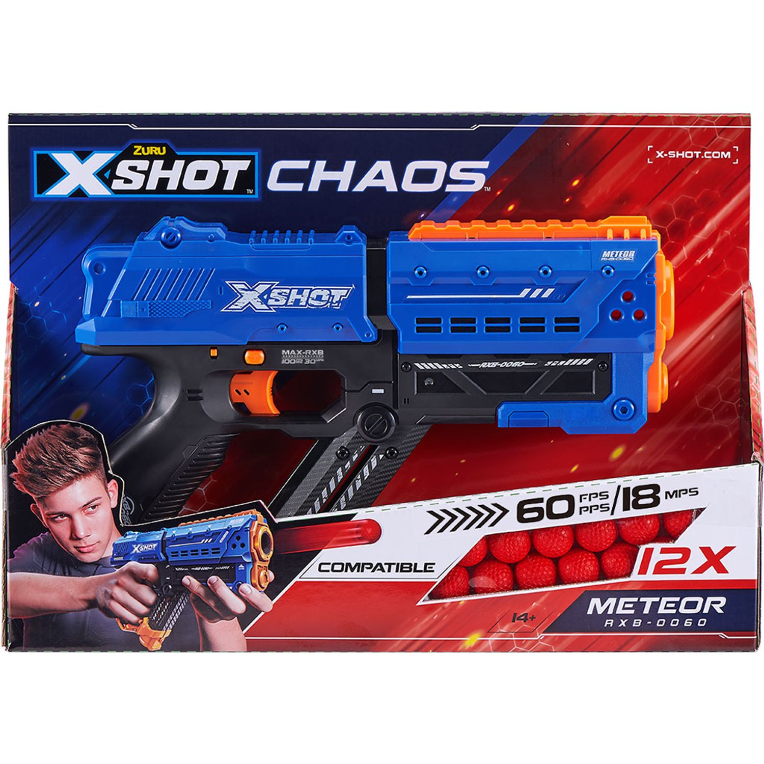 Pistol de jucarie, X-Shot Excel Chaos Meteor, 12 bile fotografia produsului View 4 L