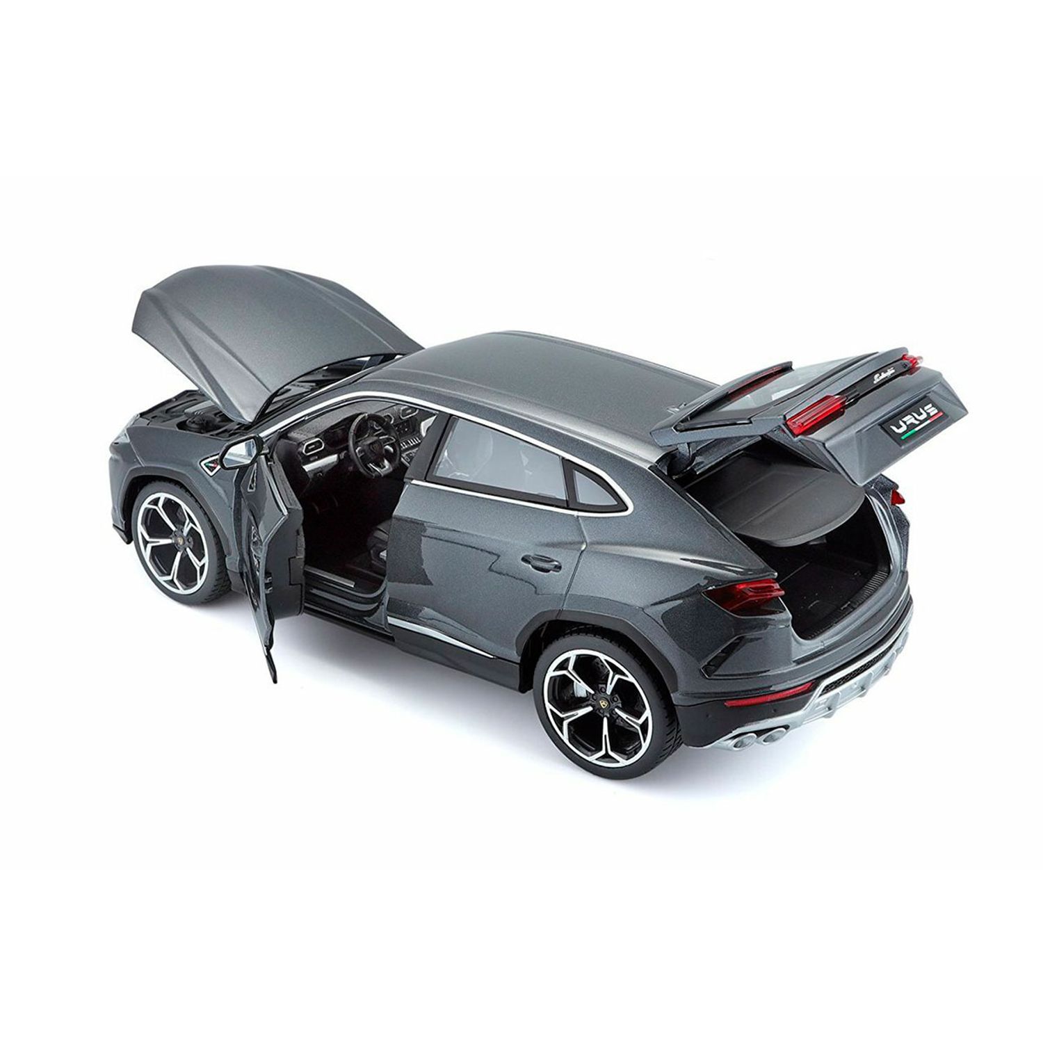 Macheta auto Bburago Lamborghini Urus, scara 1:18, gri metalic fotografia produsului View 5 L