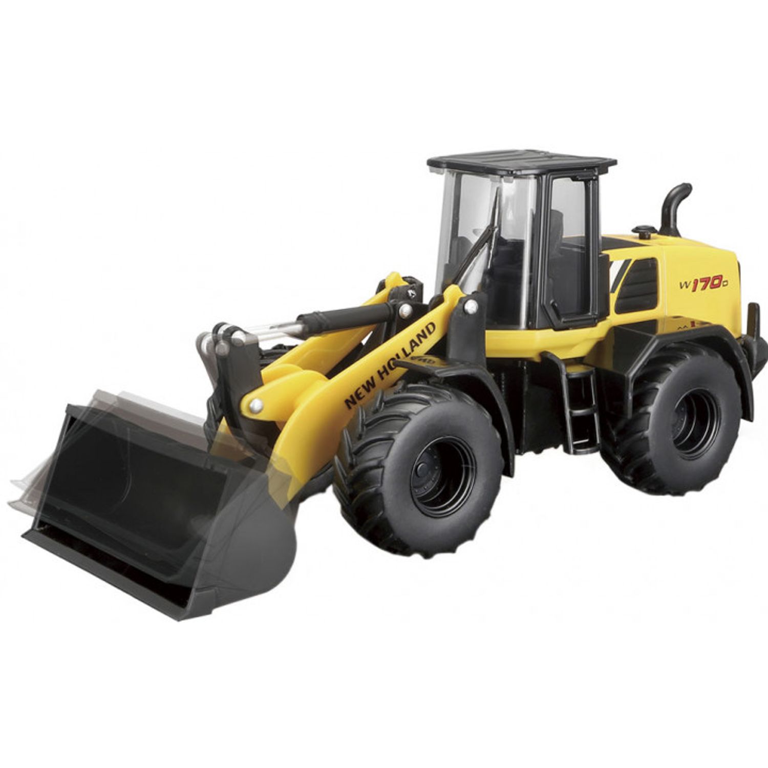 Automacheta Bburago, Construction, Excavator New Holland W170D, galben fotografia produsului