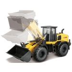 Automacheta Bburago, Construction, Excavator New Holland W170D, galben fotografia produsului View 2 S