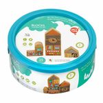 Set blocuri din lemn - Oras cu 2 masini (25 piese) Lucy & Leo fotografia produsului