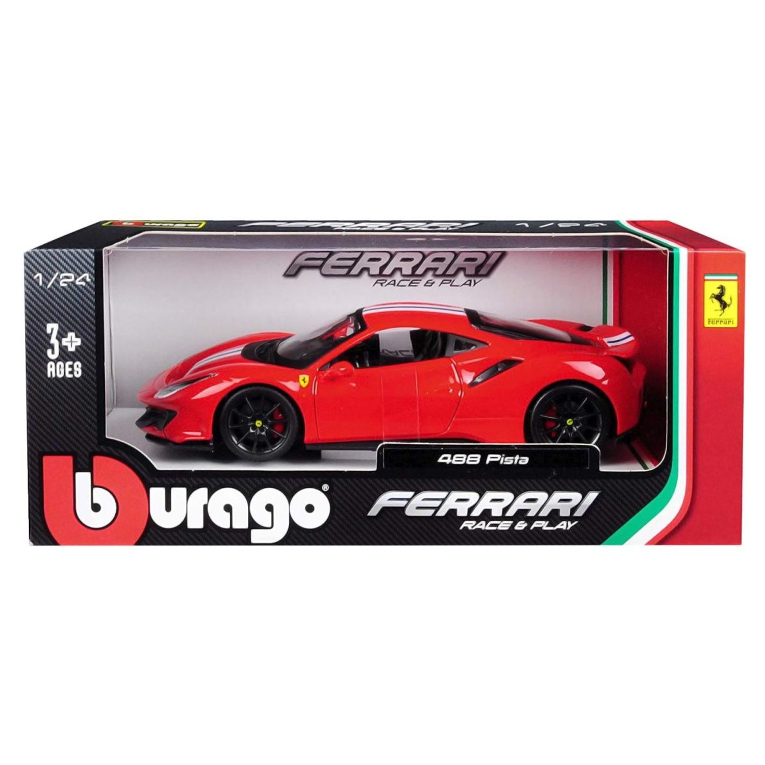 Macheta auto Bburago Ferarri 488 Pista, 1:24, rosu fotografia produsului View 6 L