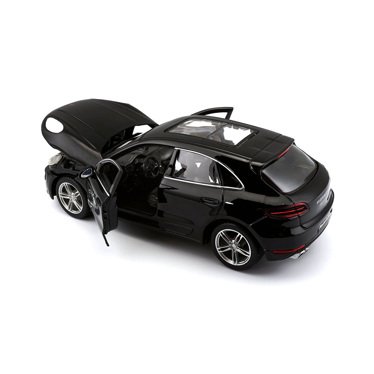 Macheta auto Bburago Porsche Macan negru, 1:24 fotografia produsului View 3 L