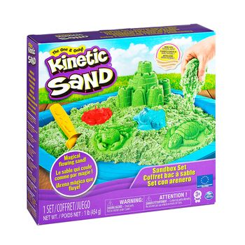 Nisip Kinetic Sand Castel Din Nisip, Verde 454g Cu Forme