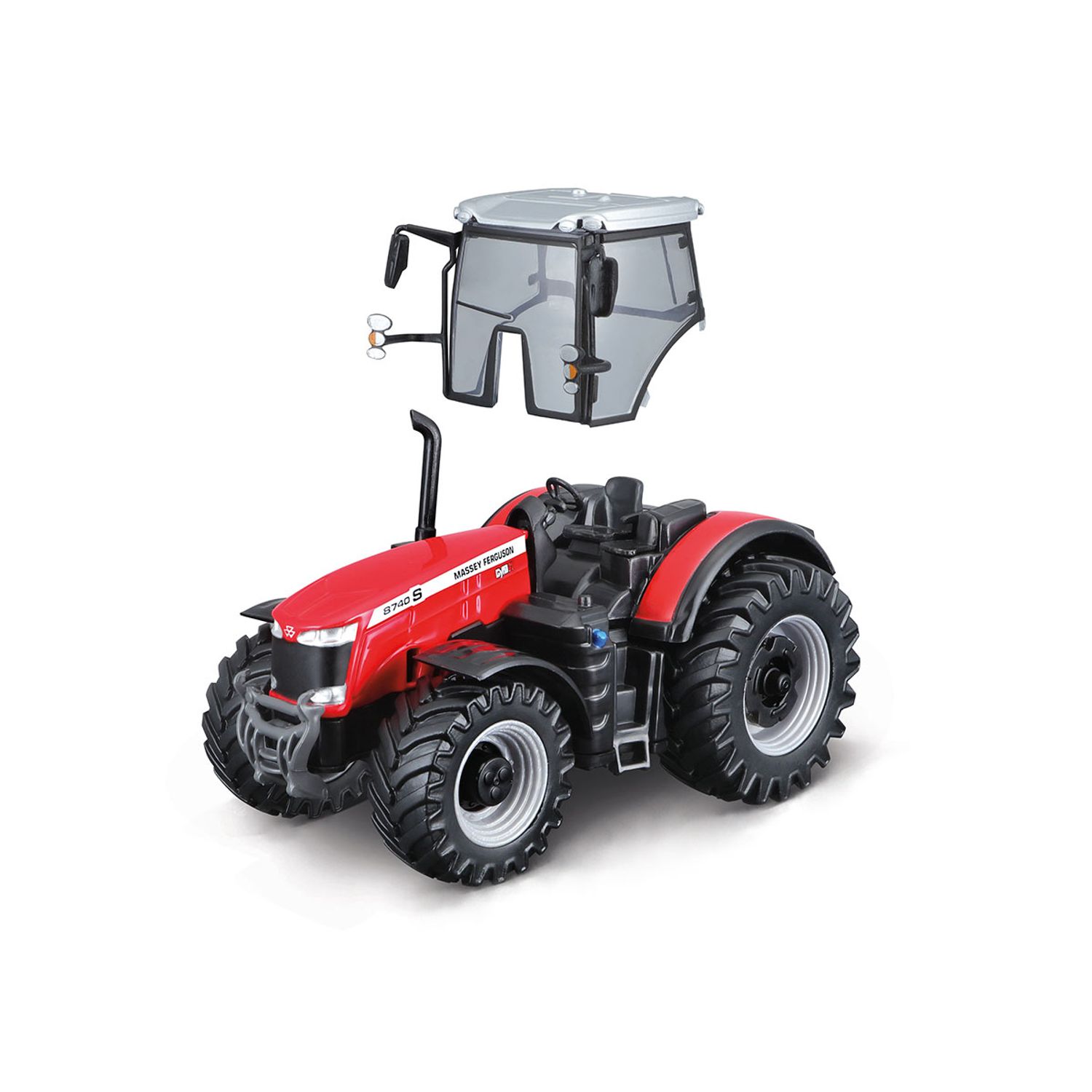 Macheta auto Bburag Massey Ferguson 8740S, 1:32, rosu fotografia produsului View 4 L