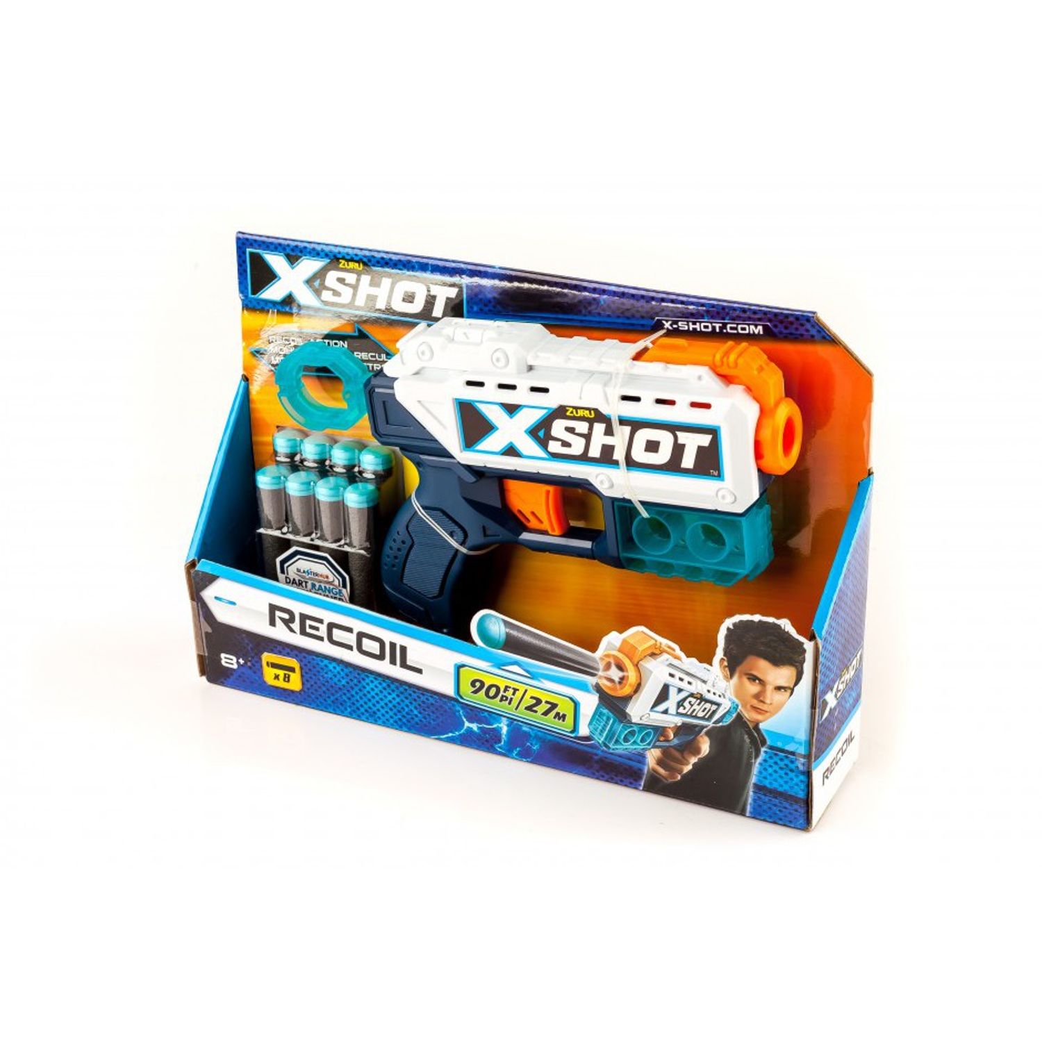 Blaster cu tragere rapida X-Shot Excel Recoil (8 cartuse) fotografia produsului View 6 L
