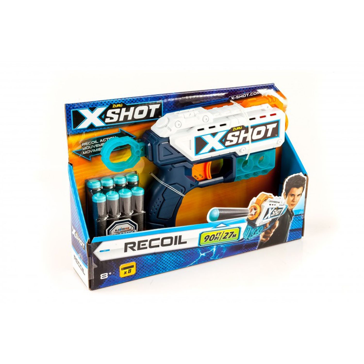 Blaster cu tragere rapida X-Shot Excel Recoil (8 cartuse) fotografia produsului View 5 L