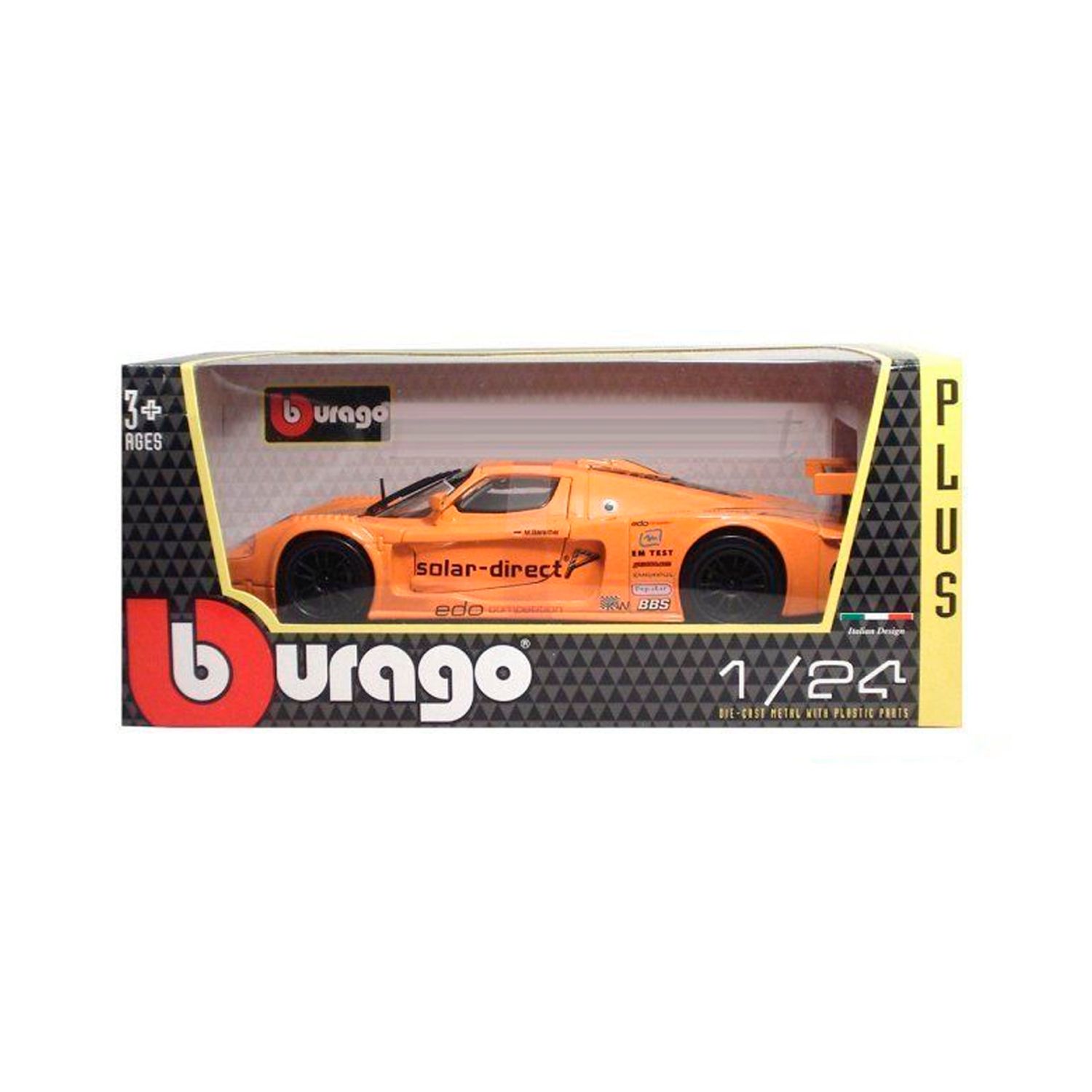 Macheta auto Bburago Maserati MC12 portocaliu, 1:24 fotografia produsului View 4 L