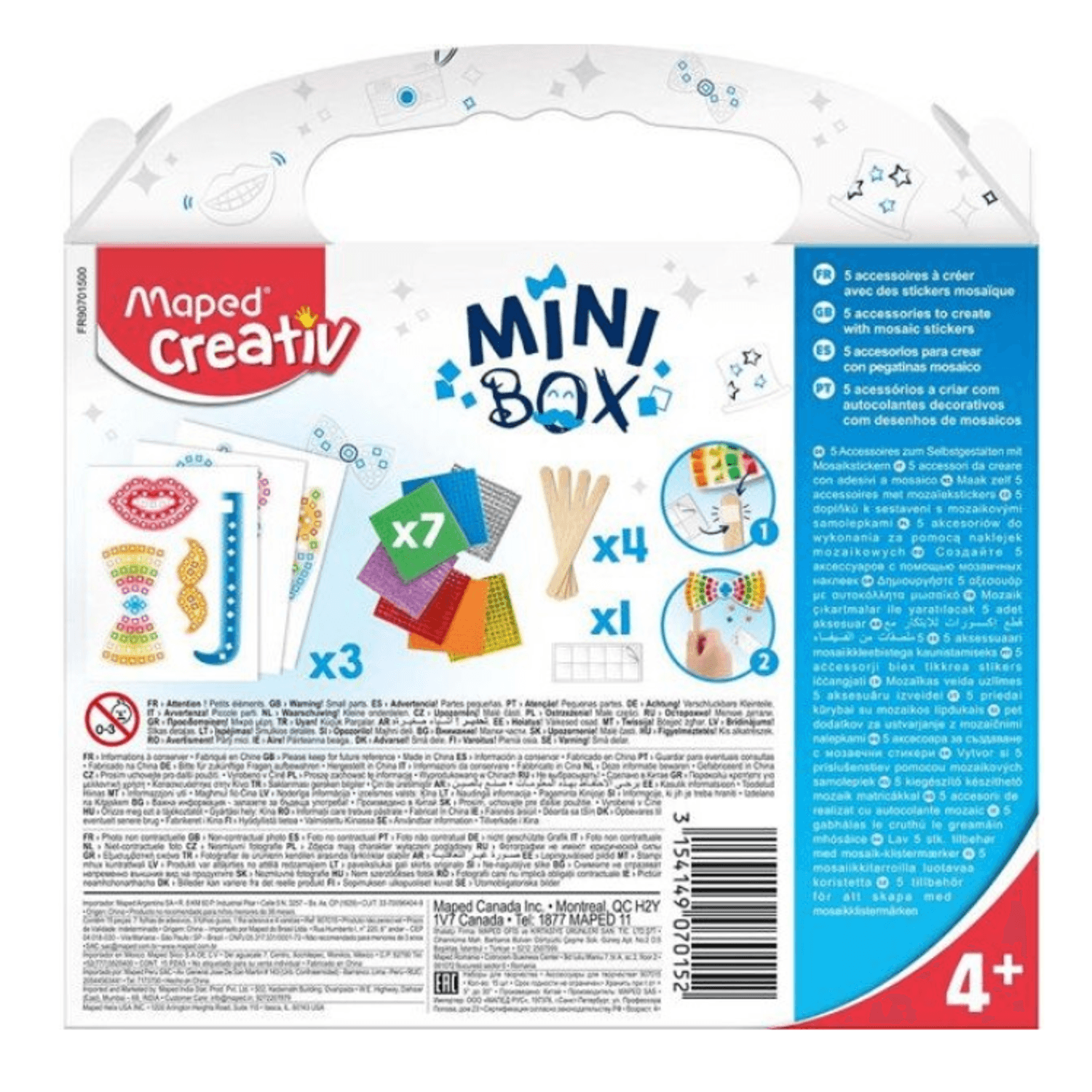 Set Creativ, Mini box, stickere mozaic, Maped fotografia produsului View 3 L